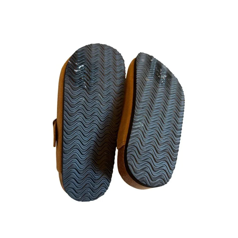 Tan Suede Clogs For Kids 8.15